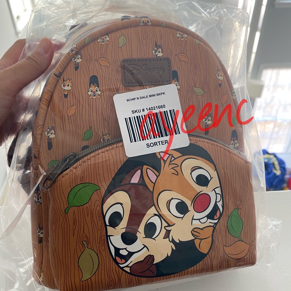 Loungefly Disney Chip And Dale Mini Backpack Bag NWT (chip ‘n dale loungefly)